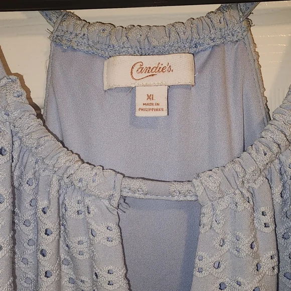 XL light blue double layer keyhole dress by Candie's NWOT - Picture 3 of 7